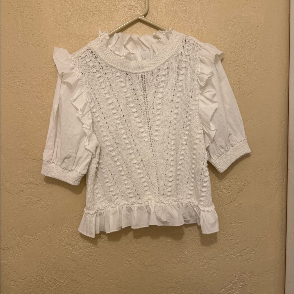 Inc Ruffle dressy blouse. Large